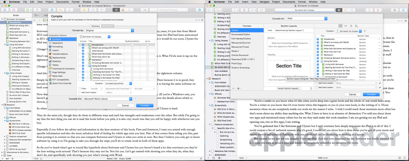 scrivener 3 for mac high sierra