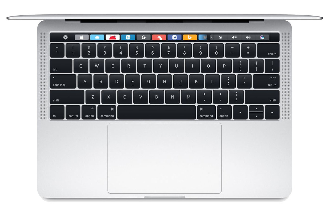 Apple 13 inch MacBook Pro with TouchBar in Silver