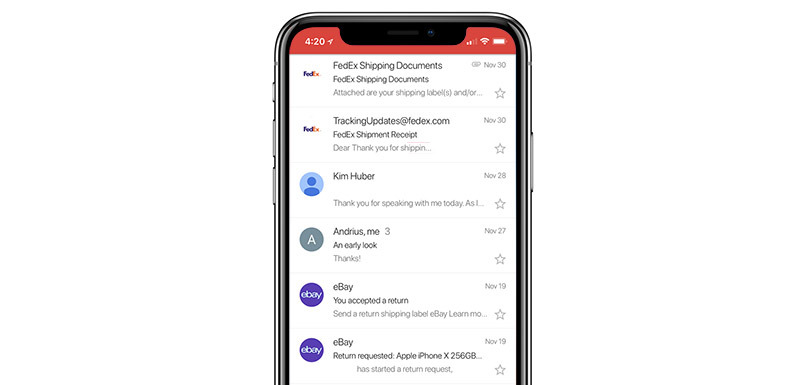 gmail incoming mail server for iphone 6