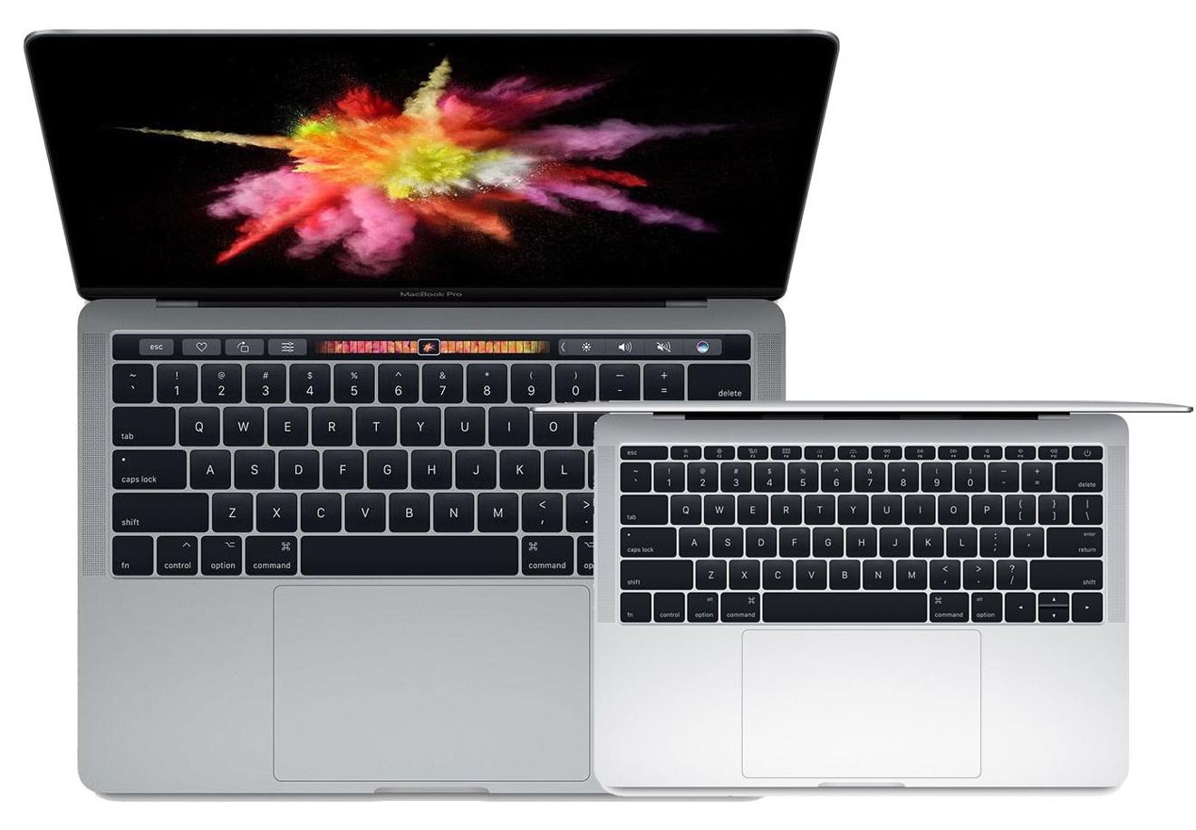Apple 13 inch MacBook Pro with Touch Bar in Gray without Touch Bar in Silver