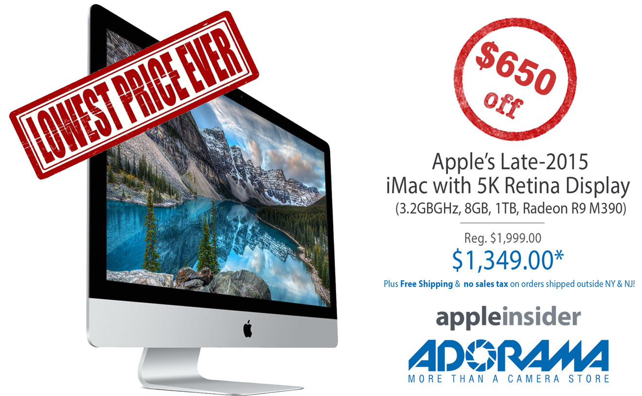 Apple Late 2015 27 inch iMac 5K desktop computer