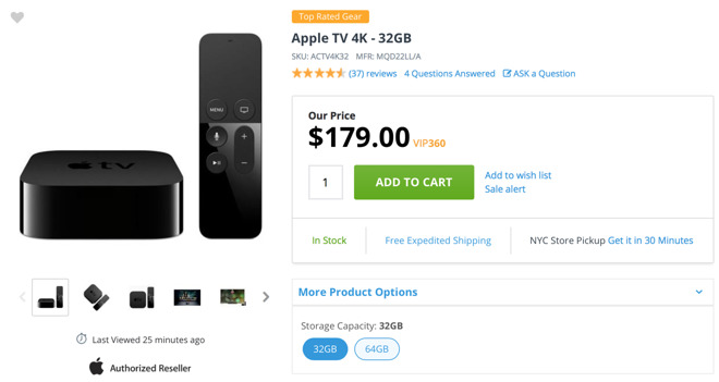 Apple TV 4K sells out at Amazon hours after launching