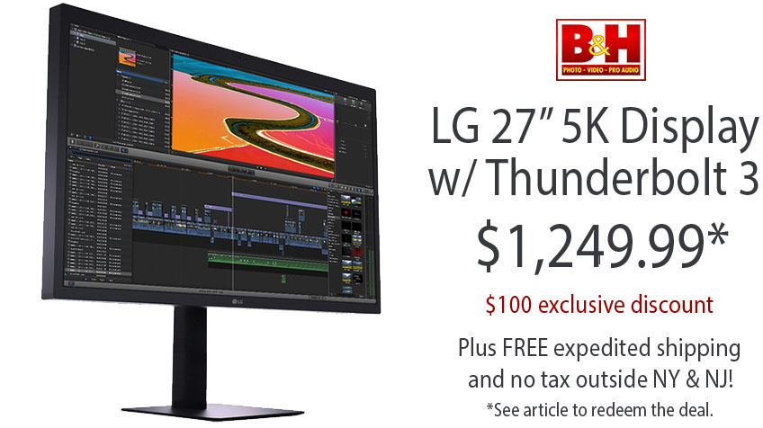 LG 27 inch 27MD5KB 5K Monitor with Thunderbolt 3 for Apple MacBook Pro
