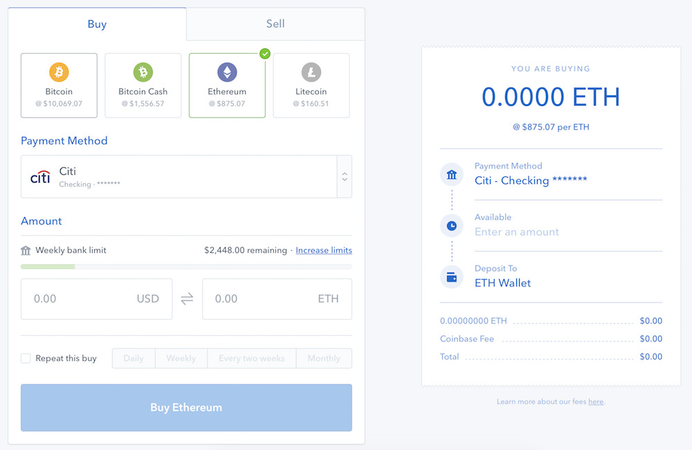 how to use bitcoin to buy ethereum on coinbase