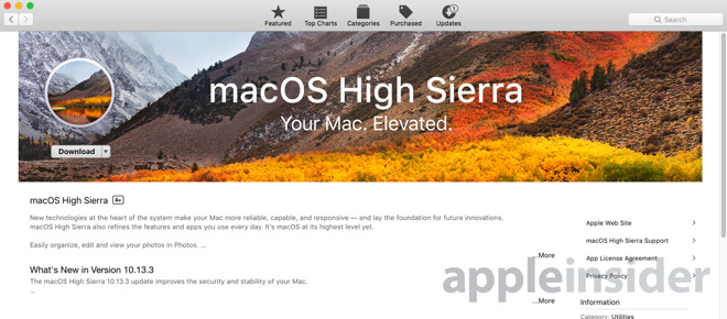 download high sierra without app store