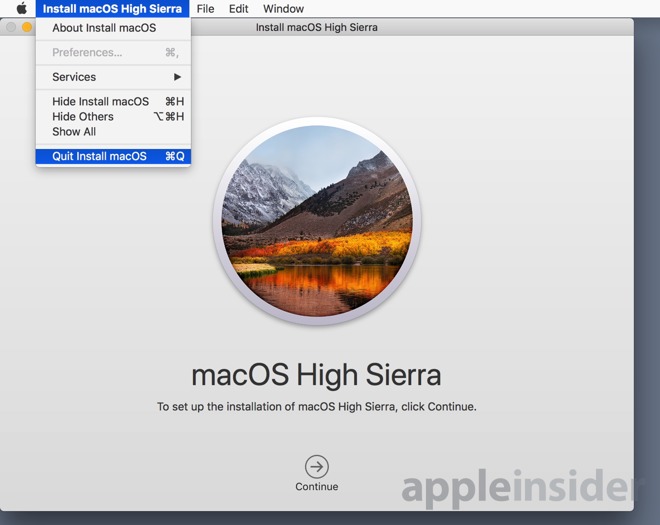 macos high sierra download install to new hard drive