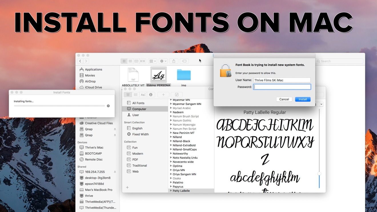 load new fonts for powerpoint mac