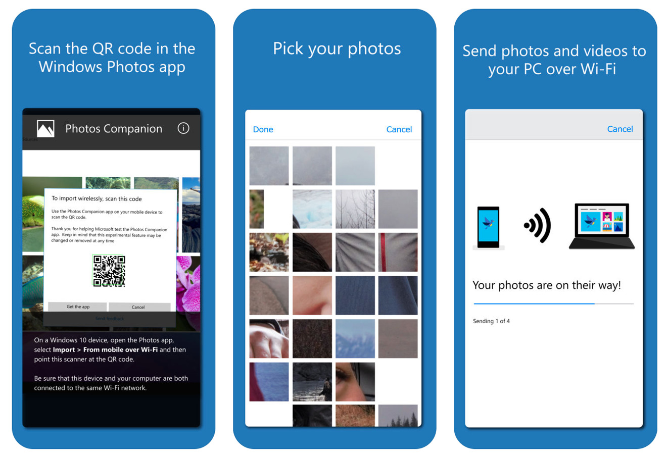 Microsoft photos app import settings