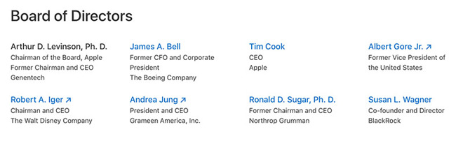 Apple board members receive $262K in restricted stock