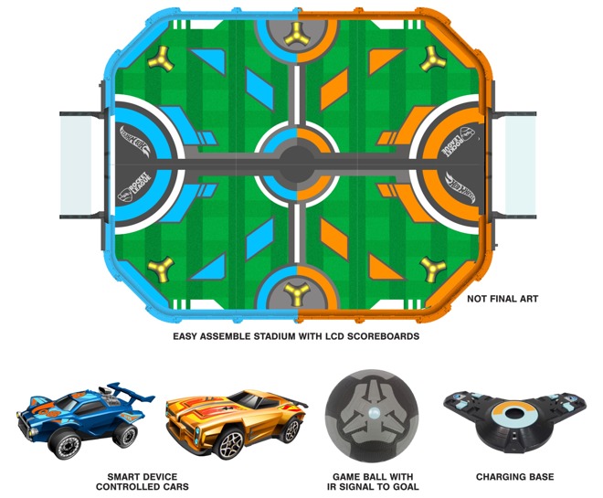 rocket league hotwheels cars