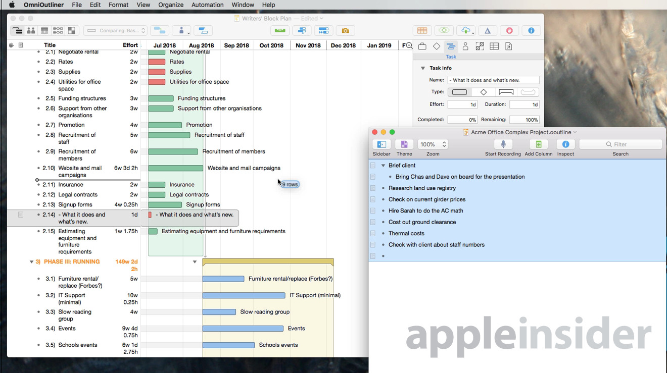 omniplan pro table editor like ms project