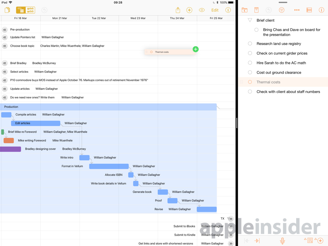 omniplan split task