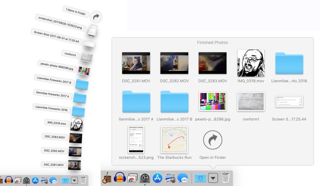 mac dock download file organize by time