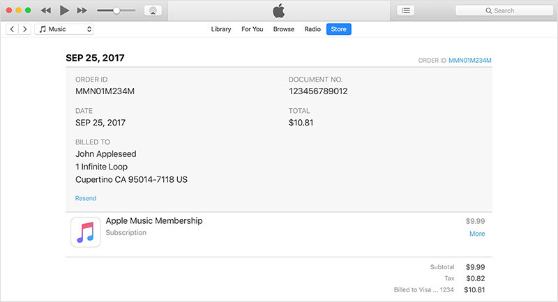 apple purchase receipt email spam