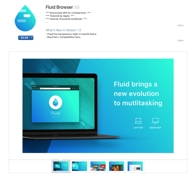 fluid app default browser