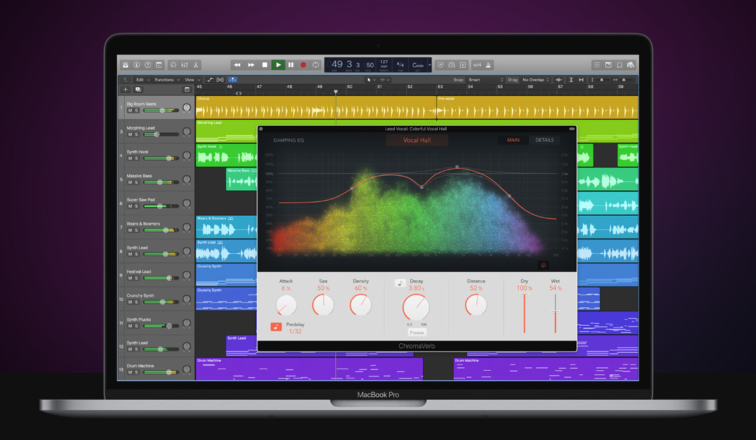 Logic Pro X 10.4.1 メンテナンス アップデートにより、ズーム キーの動作、プロセッサ使用率のバグ、その他の問題が修正されました