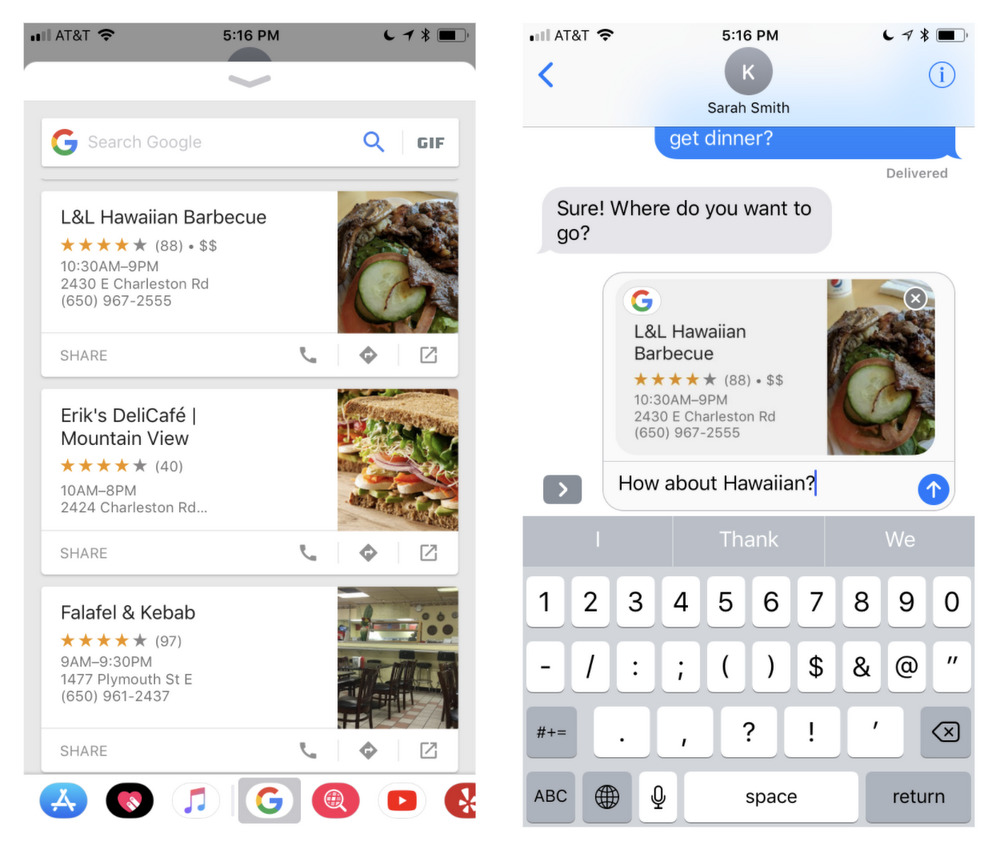 Google search iPhone app gets iMessage support, iOS 11 drag-and-drop