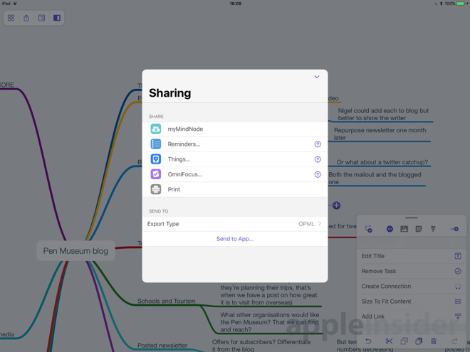 mindnode send to things mindnode send to things