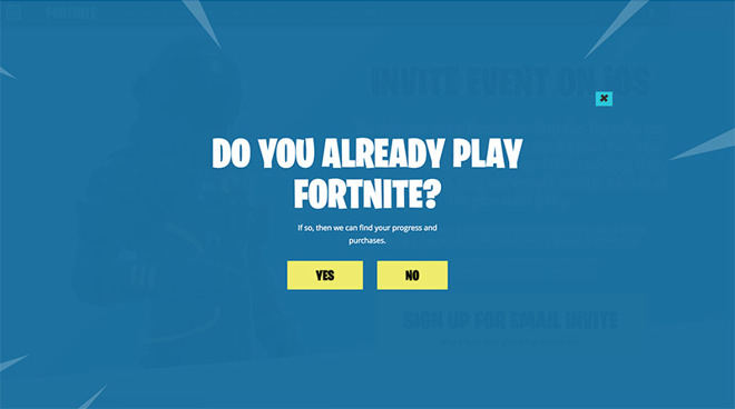 How To Snag An Invitation To Play Fortnite On Ios And An Early Hands On - clic!   king on pc mac takes users to epic s account login page where players can sign in with a valid email address and password facebook or google account