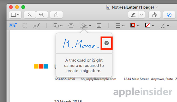 how to insert signature in word macbook