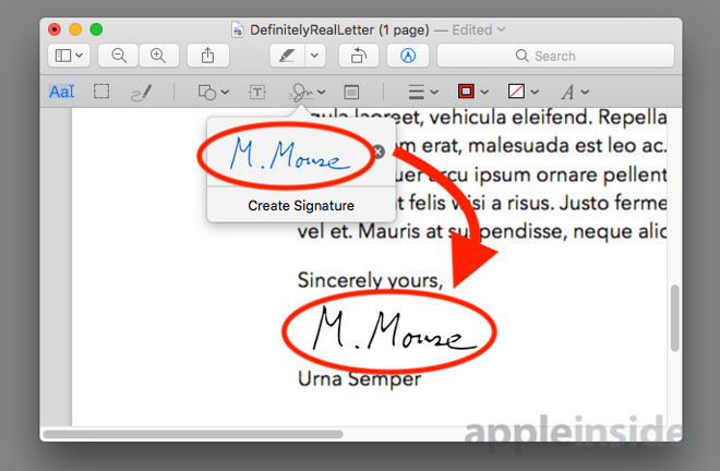 how to make an electronic signature on mac in word