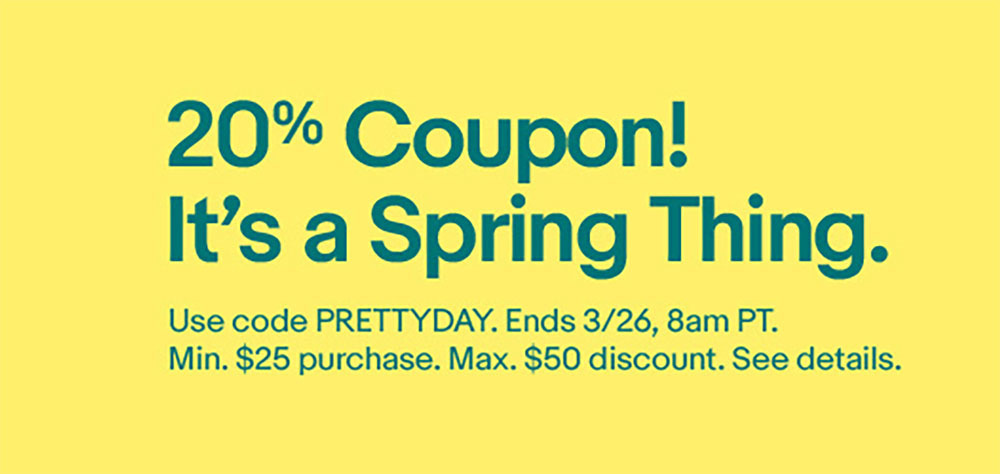eBay 20 percent off tech coupon code