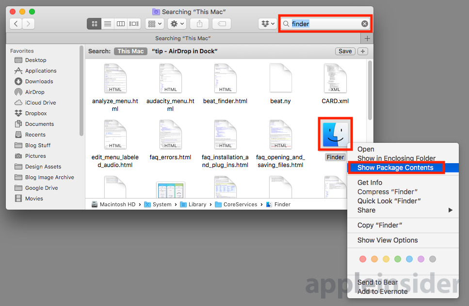 howe to find airdrop on mac