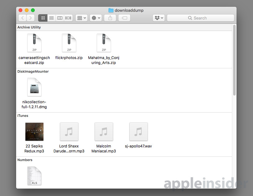 how to organize files mac