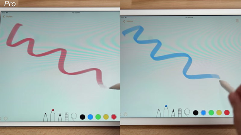 Apple Pencil on 2018 iPad versus iPad Pro