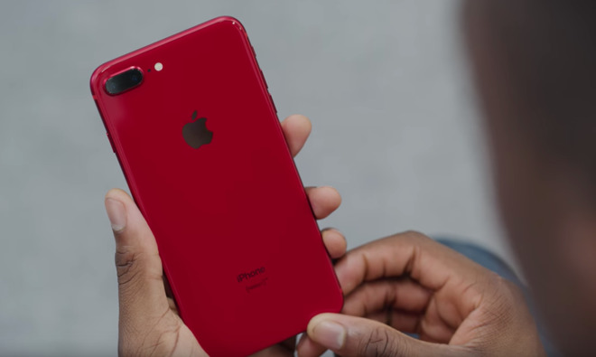 PRODUCT)RED Special Edition iPhone 8 Plus featured in hands