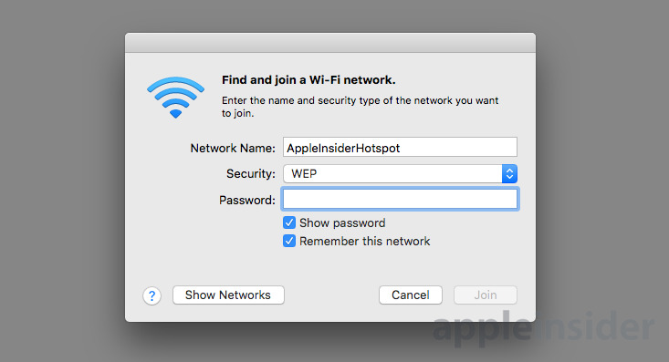 mac get wifi password in use