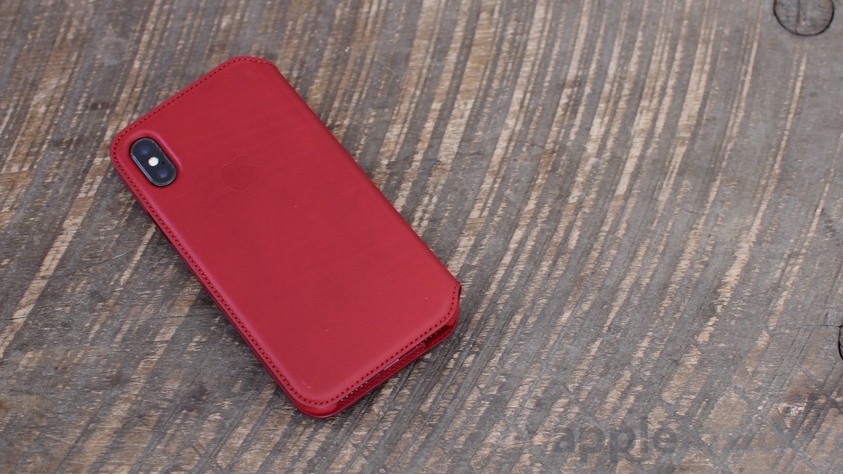 First look: iPhone X (PRODUCT)RED Leather Folio Case | AppleInsider