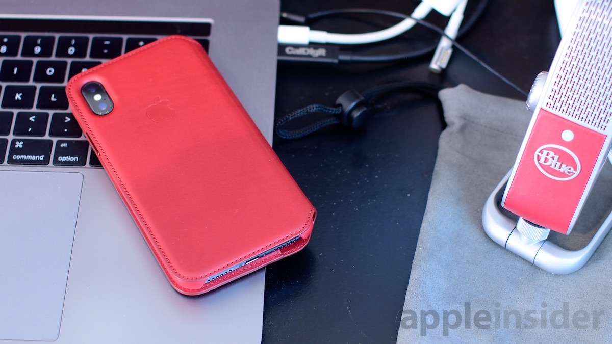 First look: iPhone X (PRODUCT)RED Leather Folio Case | AppleInsider