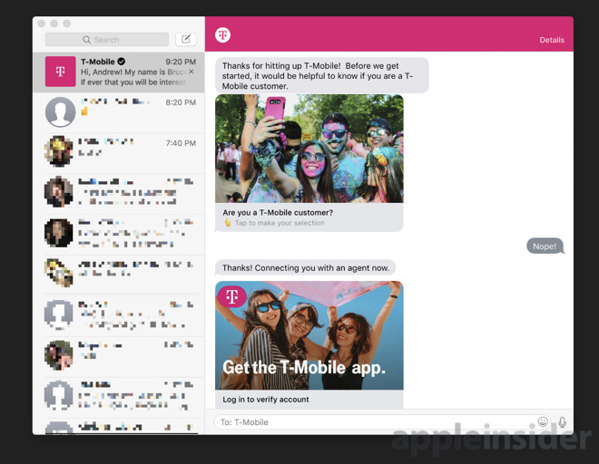 T-Mobile integrates new Apple Business Chat support | AppleInsider