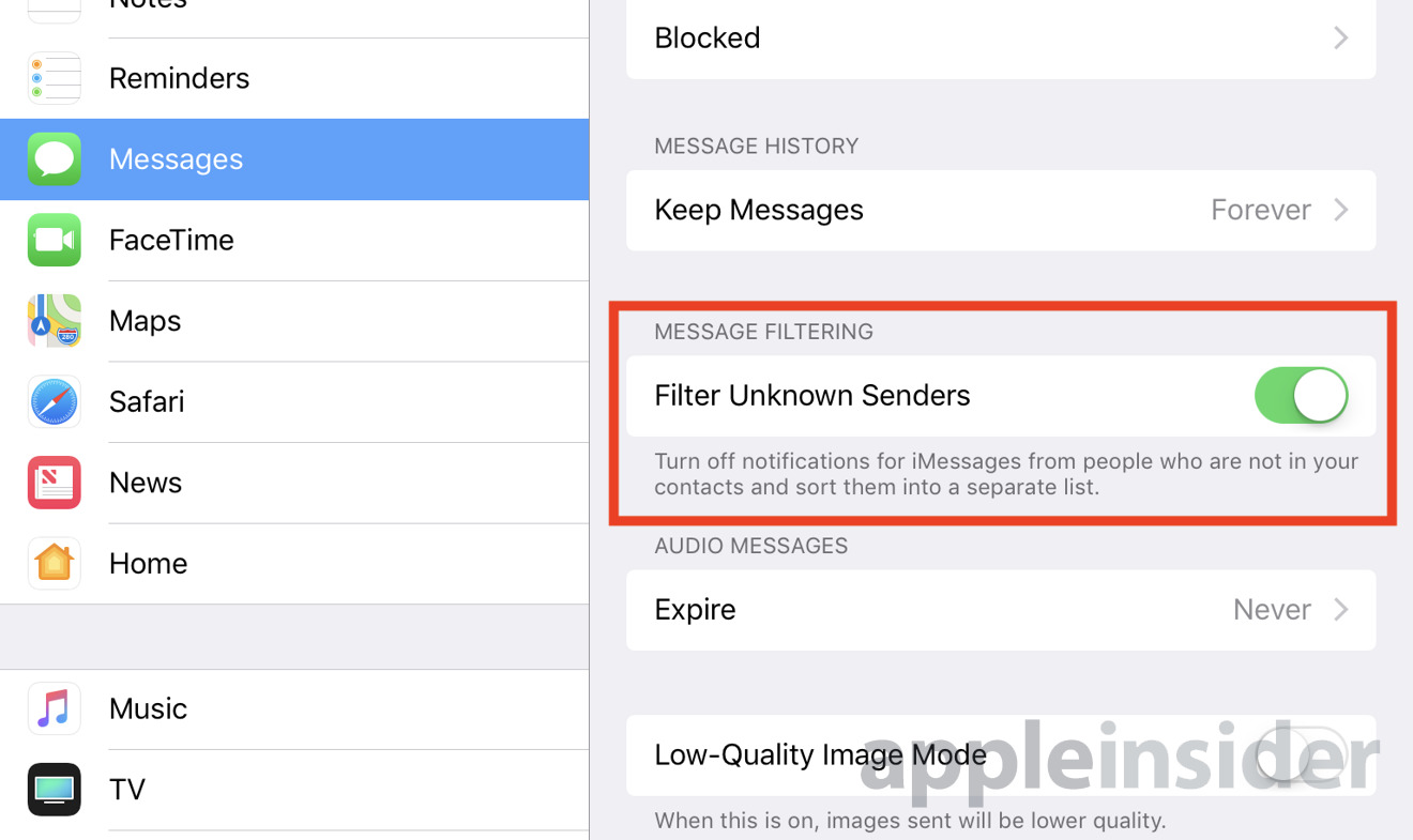 how to block messages on a mac