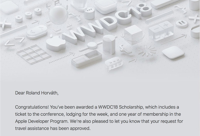 WWDC 2018 Scholarship