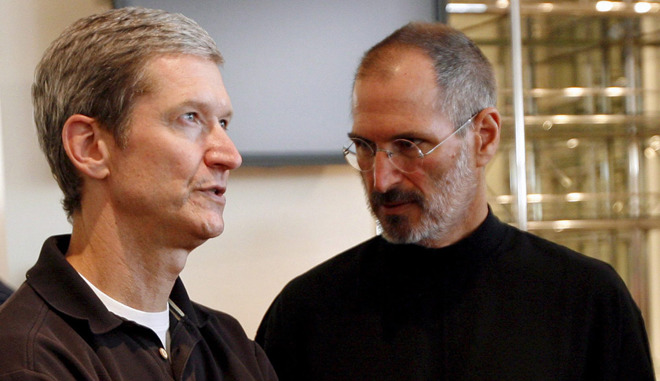 Tim Cook and Steve Jobs