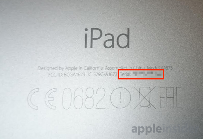 ipad serial number lookup