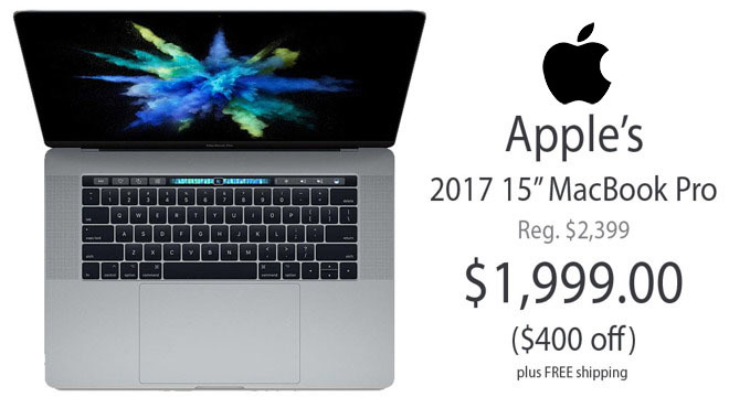 Apple 15 inch MacBook Pro with Touch Bar in Space Gray Mid 2017