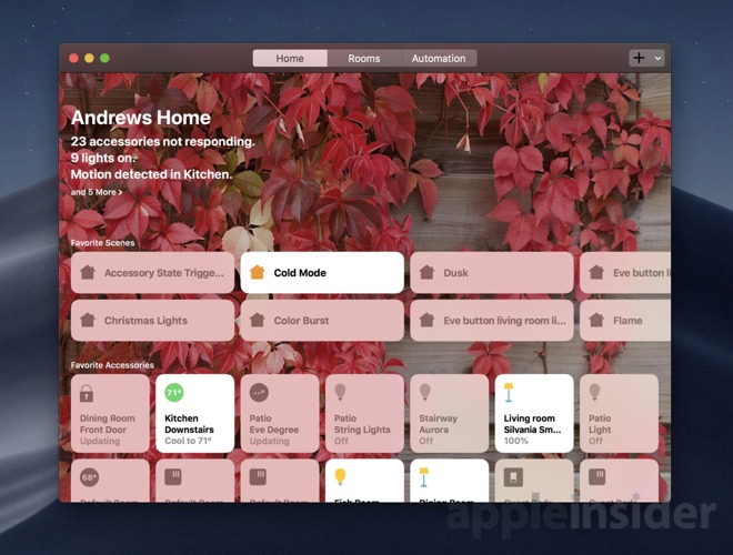 Home app in macOS Mojave