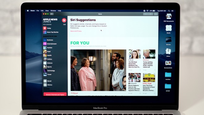 Apple News on macOS