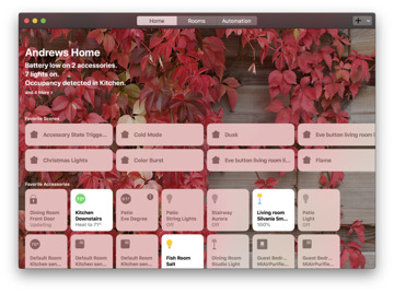 Home app dark mode in macOS Mojave