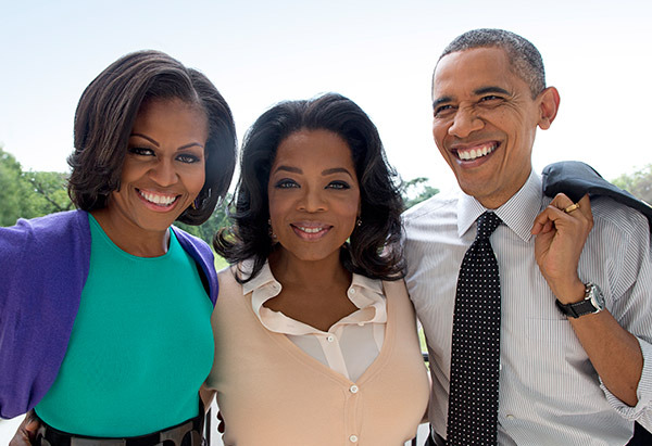Oprah with Barack and Michelle Obama