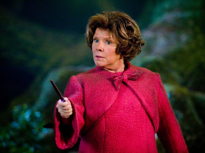 Imelda Staunton as Dolores Umbridge.