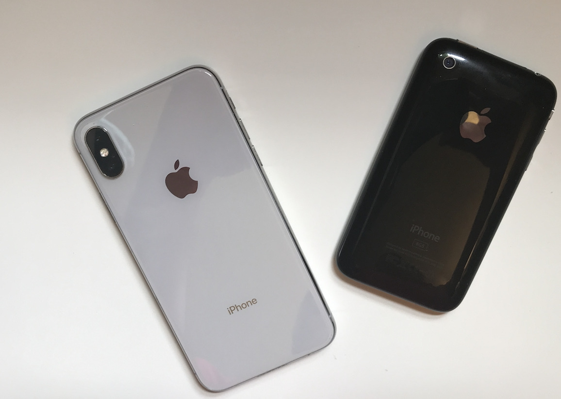 iPhone X and 3G, back