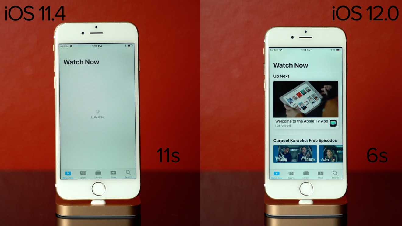 TV app launch times on iPhone 6