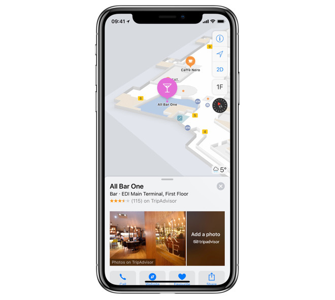 Apple Maps on iPhone X