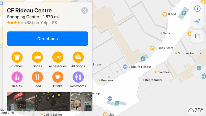 Apple Maps Rideau Centre