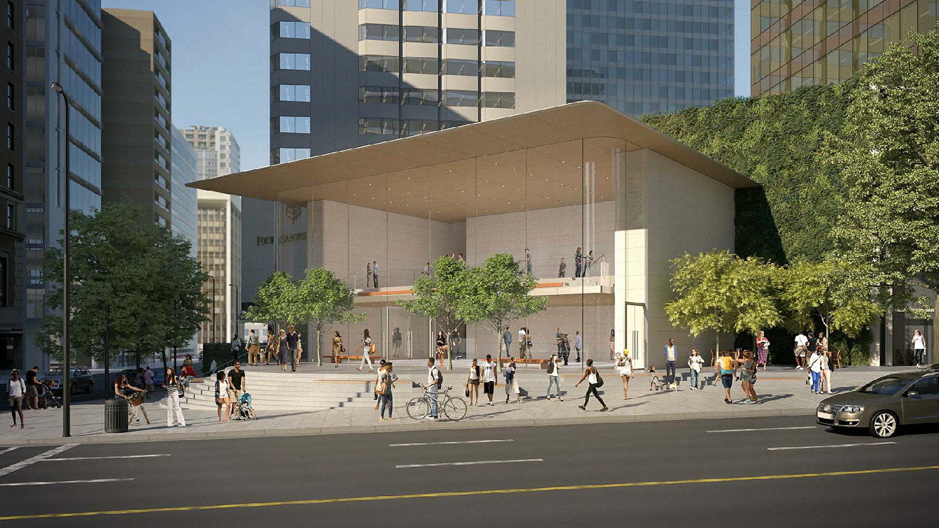 A mockup of the proposed Pacific Centre store.