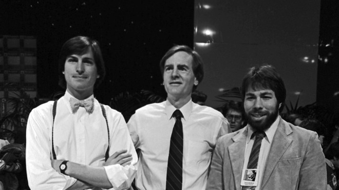 John Sculley, Steve Jobs, and Steve Wozniak